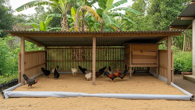 Kandang Ayam Alas Sekam Padi