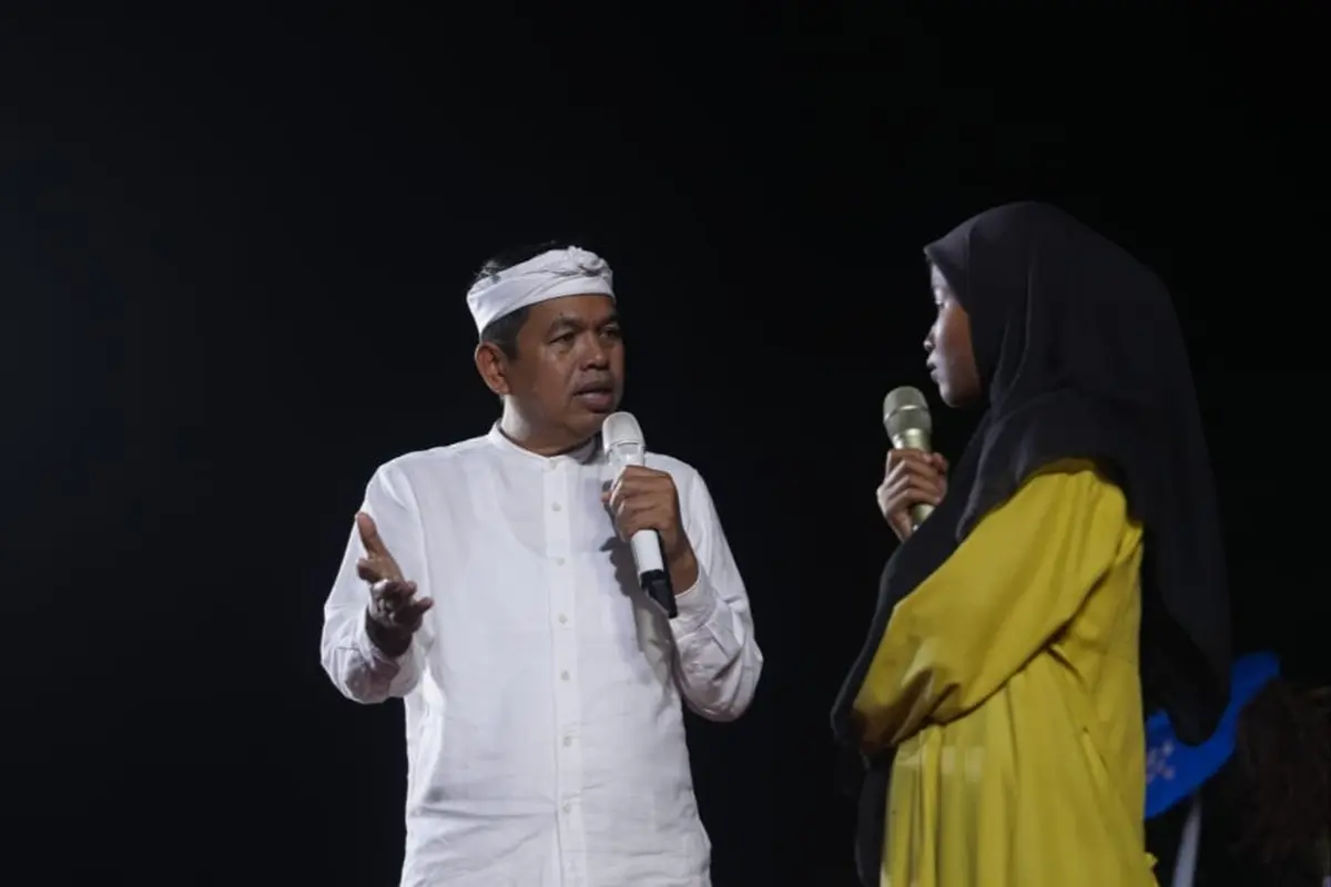 Bakal Calon Gubernur Jawa Barat Dedi Mulyadi saat menyapa warga Kecamatan Rumpin, Kabupaten Bogor, Senin (16/9/2024) malam.