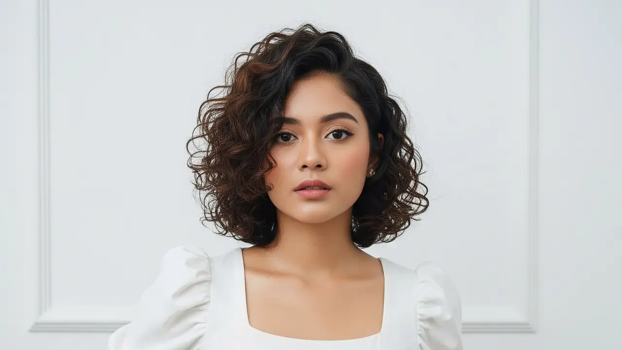 Model Rambut Pendek Curly Wanita. Foto: Gemini