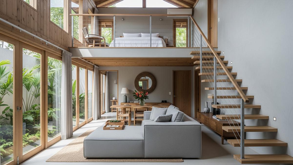 7 Desain Rumah Mungil Ala Villa dengan Mezzanine, Minimalis tapi Estetik