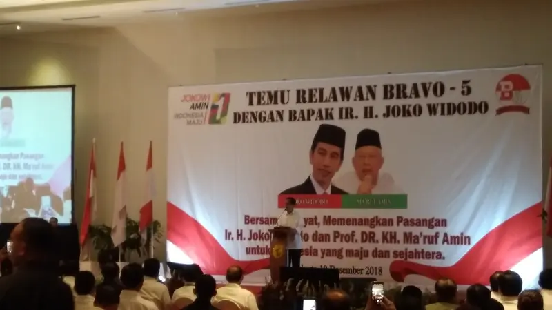 Jokowi berpidato di Rakernas Bravo-5 (Merdeka.com/M Genantan Saputra)