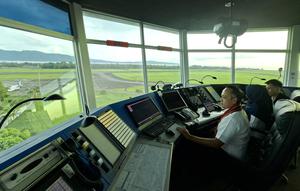 Direktur Operasi AirNav Indonesia, Setio Anggoro, di Airnav Indonesia Cabang Ambon, Senin (29/12/2025). (Dok AirNav)