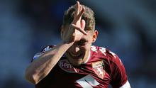 2. Andrea Belotti (Torino) - Mencetak 26 gol dalam 35 laga Serie A musim lalu membuat nama bomber Italia ini meroket. MU harus bersaing dengan Chelsea untuk mendatangkan Belotti yang harganya lebih dari 100 juta poundsterling. (AFP/Marco Bertorello)