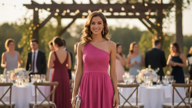 Dress Asimetris (One Shoulder atau High-Low) untuk Bridesmaid