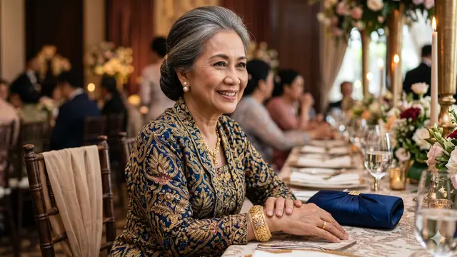 Model Gelang Emas Ukir Klasik untuk Usia 50 Tahun ke Atas (Foto: Gemini AI)