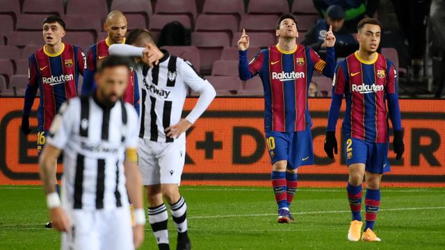 Foto Liga Spanyol: Lionel Messi Cetak Gol, Barcelona Susah Payah Taklukkan Levante