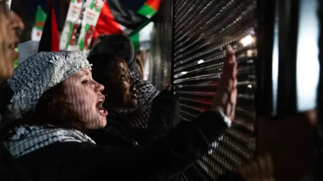 Aksi 100 Hari Perang Hamas-Israel di Washington DC