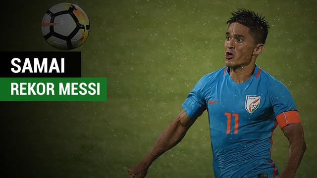 Berita video pemain India, Sunil Chhetri, berhasil menyamai rekor Lionel Messi di Argentina. Rekor apakah itu?