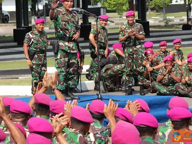 Citizen6, Surabaya: Dankormar berpesan untuk selalu mempertahankan semangat, motivasi dan nama baik Korps, karena karya kalianlah nama Korps Marinir ini besar bukan karena orang lain. (Pengirim: Diyat Akmal)