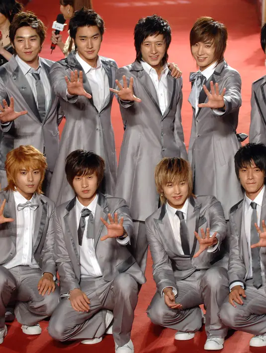 Demam boyband Korea memang sudah mendunia, salah satunya Super Junior. (AFP/Bintang.com)