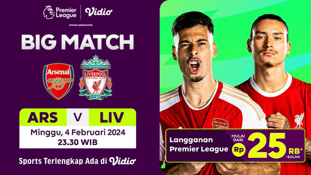 Link Streaming Arsenal vs Liverpool