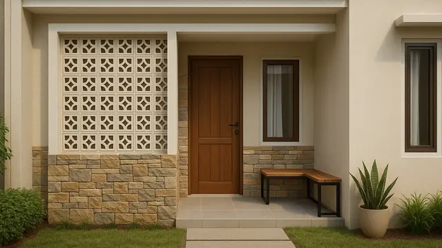 7 Model Teras Rumah Subsidi Tipe 36 dengan Roster Dekoratif, Sentuhan Simpel yang Bikin Rumah Lebih Estetik