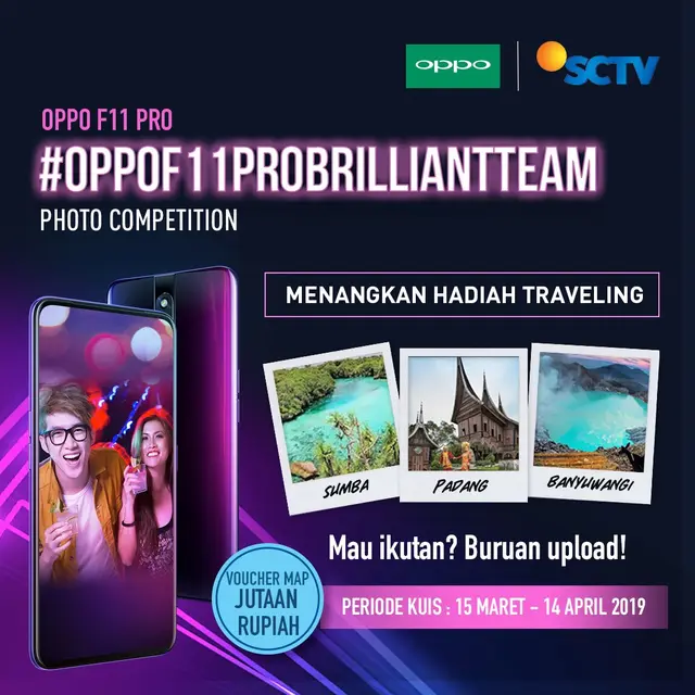 Ikuti #OPPOF11ProBrilliantTeam dan Menangkan Hadiah Traveling ke Tiga Kota di Indonesia