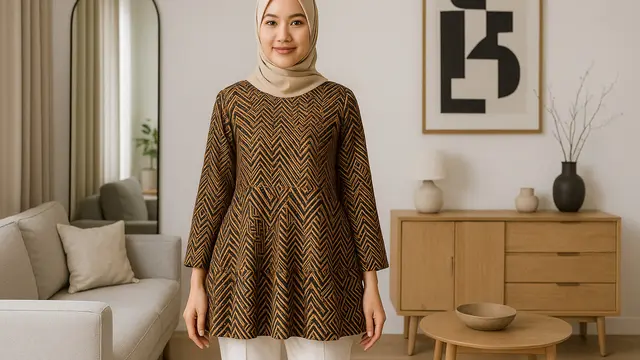 13 Pilihan Model Tunik Batik Simpel tapi Mewah, Cocok untuk Kondangan hingga Acara Resmi