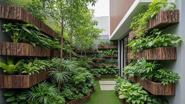 7 Konsep Kebun Rumah Bernuansa Hutan Mini dengan Kayu dan Tanaman ...