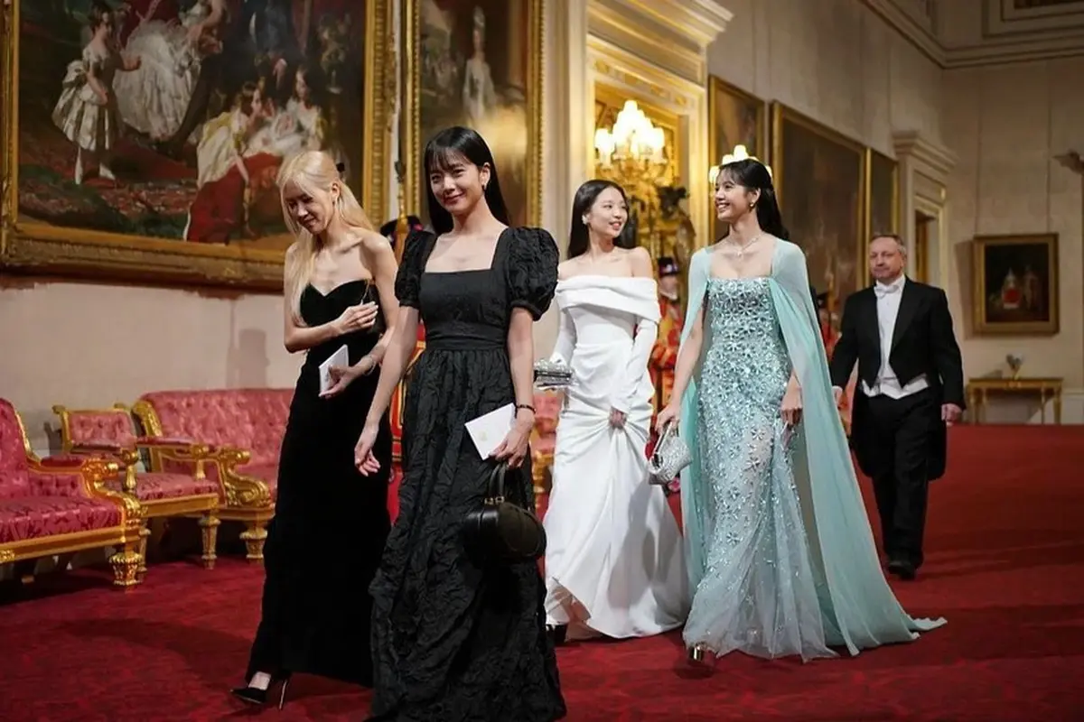 Pesona Anggun BLACKPINK Hadiri Makan Malam di Kerajaan Inggris Dipuji Raja Charles III,  Vibesnya Geng Disney Princess