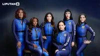 Banner Infografis Katy Perry dan 5 Wanita Lain Terbang Naik Roket. (Liputan6.com/Gotri/Abdillah)