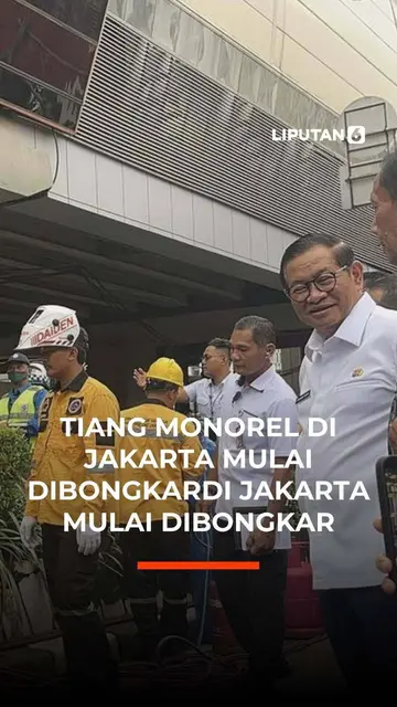 Tiang Monorel di Jakarta Mulai Dibongkar