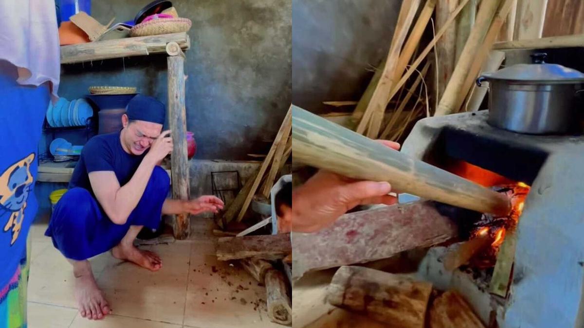 8 Potret Dapur Boby Tince di Kampung, Pakai Kayu Bakar Tapi Terlihat Modern