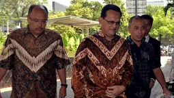 Didik yang diperiksa sekitar lima jam di gedung KPK, tidak memberikan komentar apapun, Jakarta, Senin (22/9/2014) (Liputan6.com/Faisal R Syam)