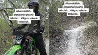 Guru-Guru Ini Rela Menjadi Petualang Lewati Hutan Gunakan Motor Trail Demi Mencerdaskan Bangsa (TikTok/@ratnawinarsih206)
