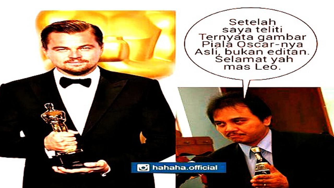 20 Meme Lucu Leonardo DiCaprio Menang Oscar ala Netizen Indonesia