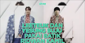 Leeteuk dan Yesung Super Junior Pakai Batik Rancangan Ridwan Kamil