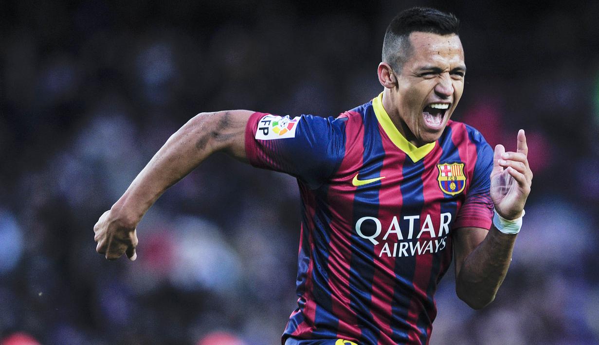 Mantan pemain Barcelona dan Udinese ini akan mengenakan nomor punggung tujuh, yang notabene menjadi angka keramat di Manchester United. (AFP/Josep Lago)