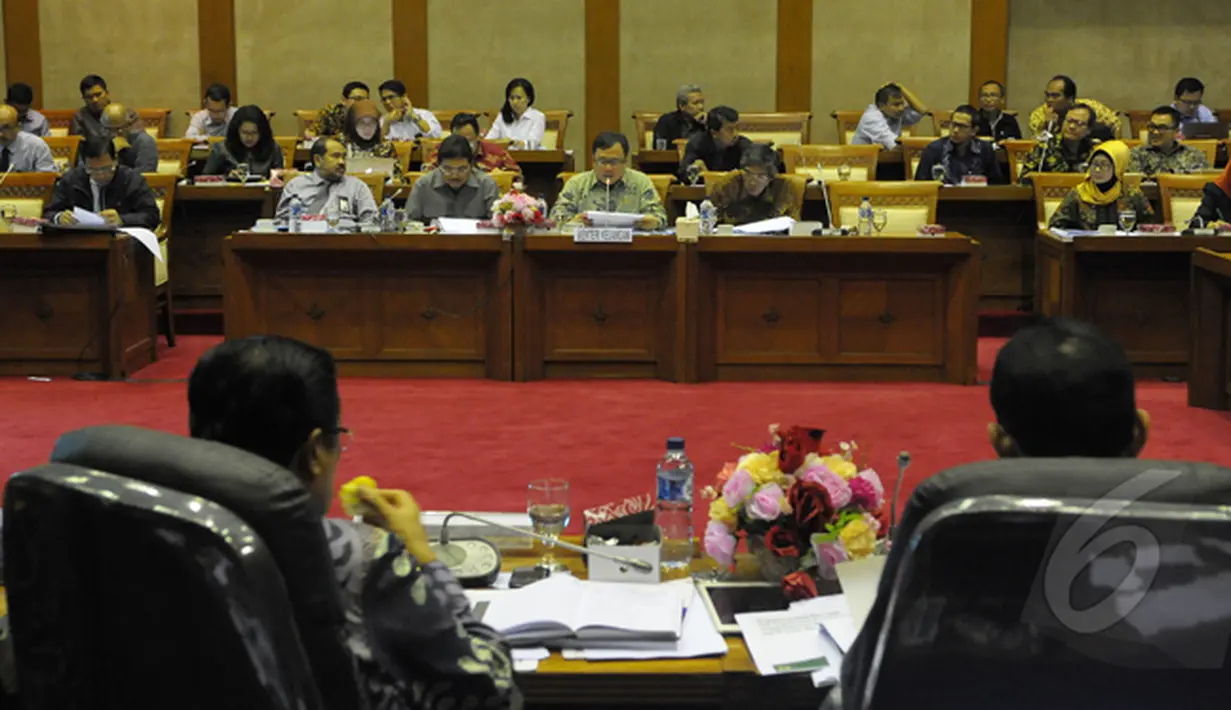 Bambang Brodjonegoro mengatakan, tambahan anggaran tersebut, untuk pembenahan reformasi birokrasi di Direktorat Jenderal Pajak, Jakarta, Kamis (5/2/2015). (Liputan6.com/Andriam M Tunay)