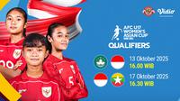 Jadwal Timnas Putri Indonesia U-17 Kualifikasi AFC Asian Cup 2026 live streaming eksklusif di Vidio. (dok. vidio.com)