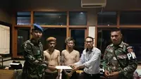 Dua orang begal ditangkap oleh anggota Polisi Militer TNI AD