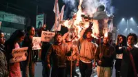 Aksi unjuk rasa semakin meluas di negara bagian Assam, menentang pengesahan UU Kewarganegaraan terbaru (AFP/Biju Boro)