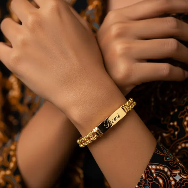 Gelang Lilit Custom Ukiran Nama