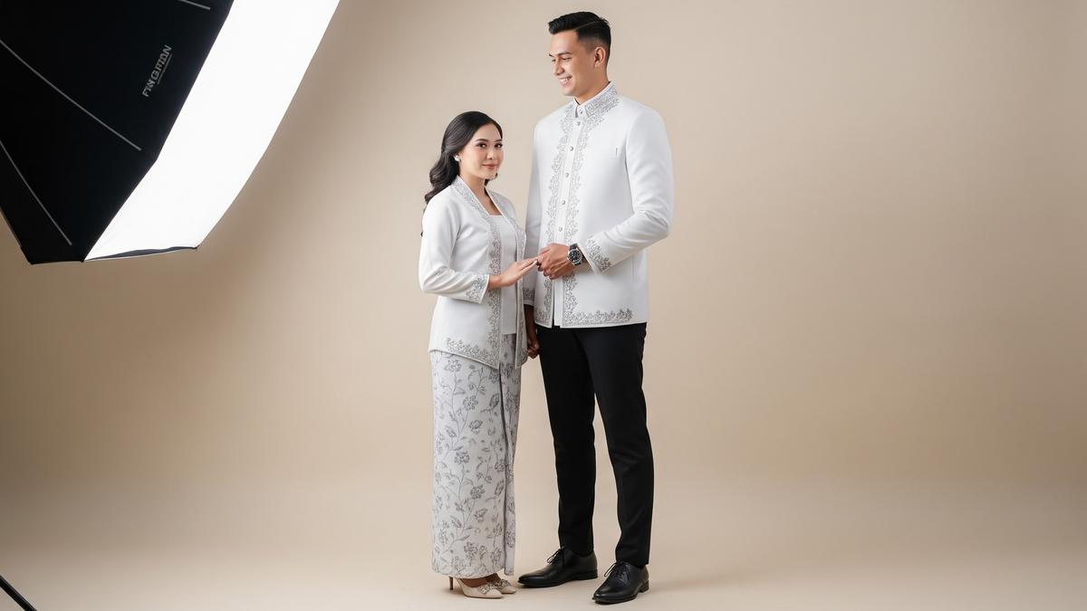 7 Inspirasi Kebaya Couple Modern untuk Lamaran dan Prewedding, Siap Tampil Serasi