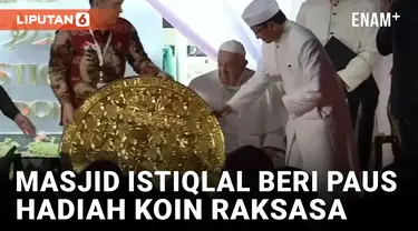 Paus Fransiskus dapat Oleh-oleh Replika Masjid Istiqlal dan Koin Persahabatan