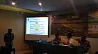 Analisis risiko pembangunan bandara baru Yogyakarta menjadi pembahasan di workshop bertajuk Dukungan Infrastruktur yang Handal untuk Proyek Strategis Nasional di DIY. (Liputan6.com/Switzy Sabandar)
