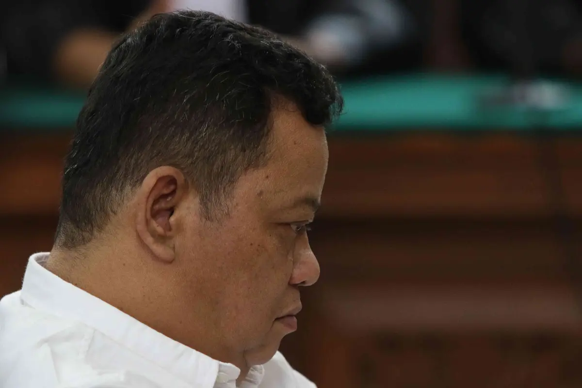 Senyum Kuat Maruf di Sidang Pembacaan Duplik Penasehat Hukum atas Replik Jaksa Penuntut Umum
