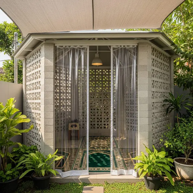 Desain Mushola Mungil di Teras Belakang Rumah