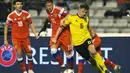 Aksi gelandang timnas Belgia, Leander Dendoncker pada laga perdana Kualifikasi Piala Eropa 2020 Grup I yang berlangsung di Stadion Roi Baudouin, Brussels, Jumat (22/3). Belgia menang 3-1 atas Rusia. (AFP/Bruno Fahy)