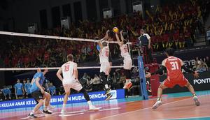 Jakarta Bhayangkara Presisi menembus babak Grand Final AVC Men’s Champions League 2026 setelah mengalahkan wakil Korea Selatan, Hyundai Capital Skywalkers, dengan skor telak 3-0 di GOR Terpadu Ahmad Yani, Pontianak, Kalimantan Barat, Sabtu (16-5-2026). (Foto: Istimewa)