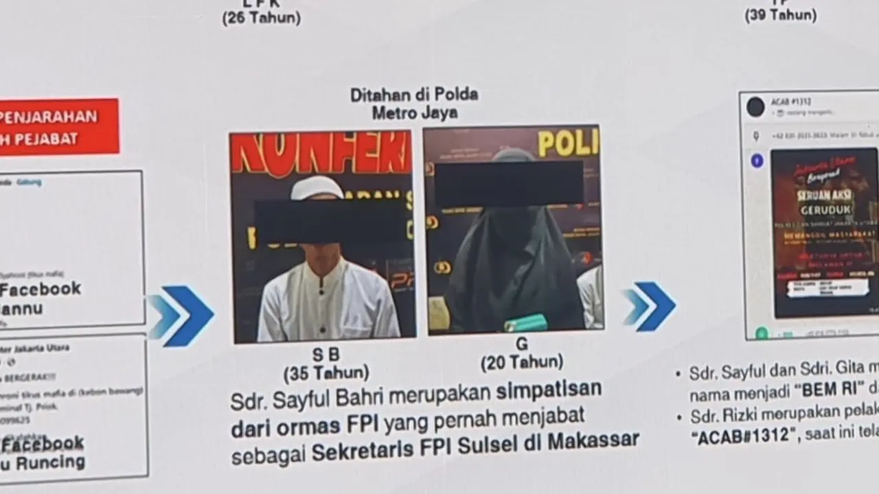 Sayful Bahri, yang disebut sebagai simpatisan Front Pembela Islam (FPI)ditahan oleh Polda Metro Jaya. Dia diduga menjadi salah satu provokator aksi ricuh. (Liputan6/Ady Anugrahadi)