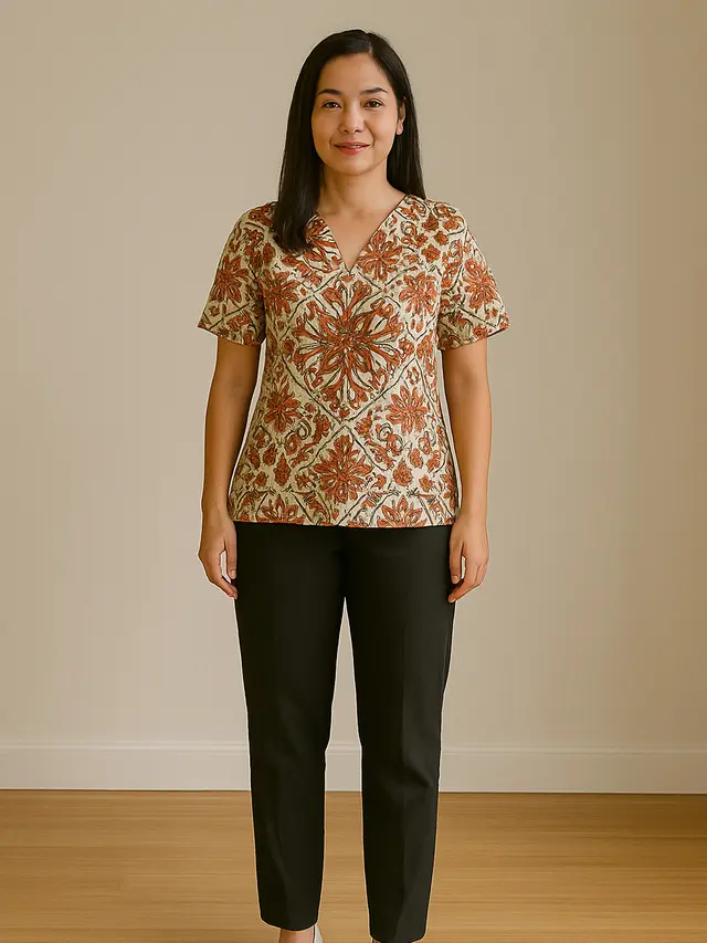 Blouse Batik modern 2025 (Foto: Rizka Nur Laily via ChatGPT)