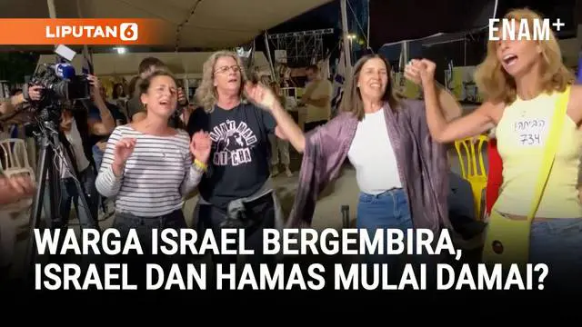 Warga Israel merayakan kesepakatan “fase pertama” antara Israel dan Hamas yang diumumkan Presiden AS Donald Trump. Rencana ini mencakup gencatan senjata di Gaza dan pertukaran tawanan.