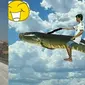 6 Editan Foto Orang Terbang Ini Gagal Total, Absurd Banget (1cak)