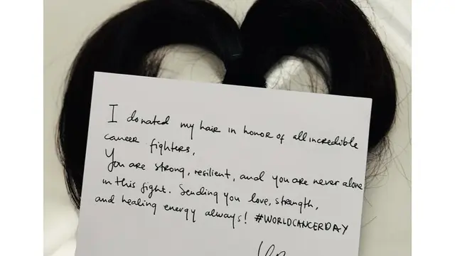 Erina Gudono Donasikan Rambutnya untuk Cancer Fighters