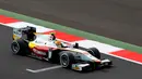 Rio Haryanto saat beraksi di Sirkuit Silverstone, Inggris. (GP2 Media Service)