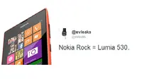 Tweet @evleaks Bocorkan Lumia 530