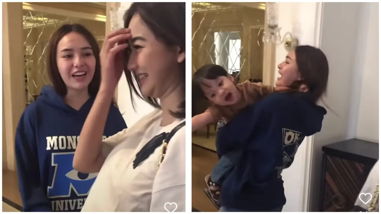 Amanda Manopo berkunjung ke lokasi syuting Ikatan Cinta (foto: Instagram mandaskatic.id_new)