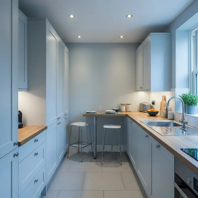 Warna Cat Dinding di Dapur Sempit Agar Terlihat Cerah (Gemini AI)