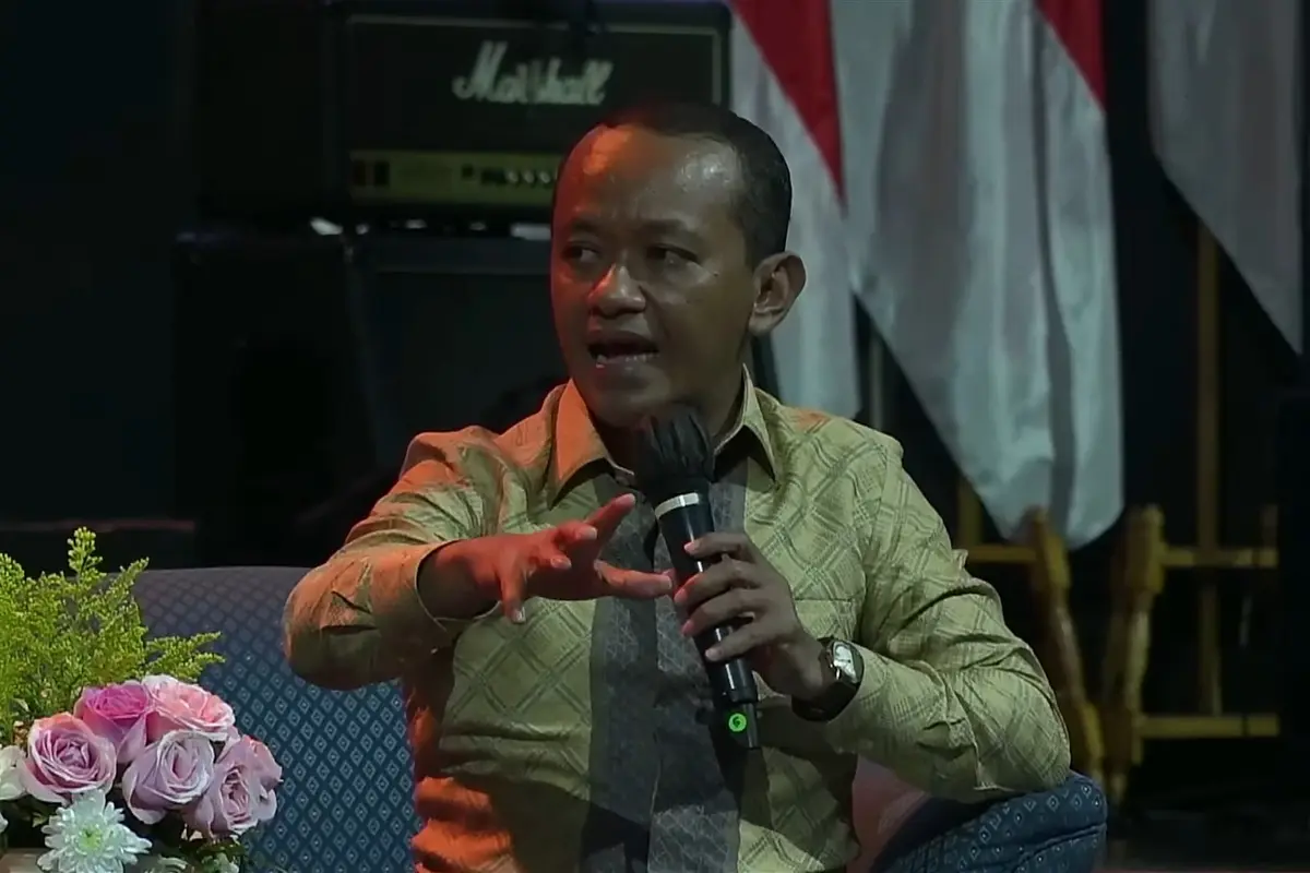 Menteri Investasi, Bahlil Lahadalia, dalam Indonesian Young Leaders Forum HIPMI, Jakarta, Sabtu (11/6/2022).